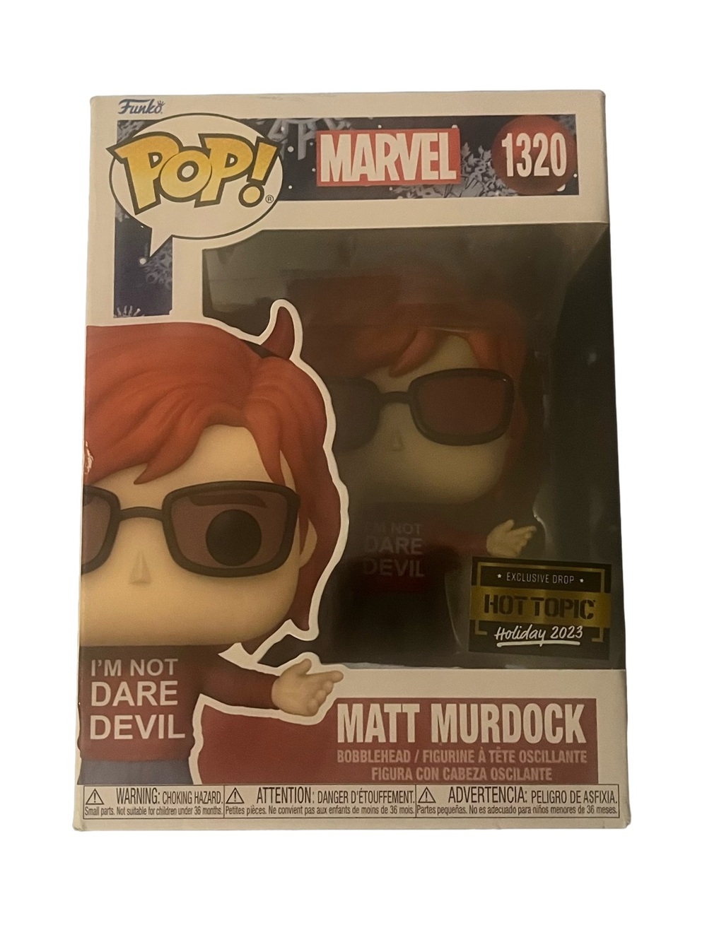 Funko Pop! Marvel, “I’m Not Dare Devil” Matt Murdock #1320 Vinyl Figure